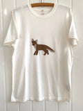 Fox - Applique T-shirt - unisex - Cream
