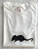 Mouse - Applique T-shirt - unisex - Cream