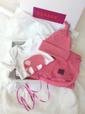 Newborn Set - Cotton Blanket, Hat & Babygrow