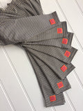 Stripy leggings in Navy and Cream for kids and babies - soft cotton jersey - isabee.co.uk