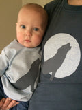 Parent, Baby and Child Wolf T-Shirt Set