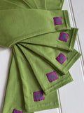 Stripy leggings in Fine Stripe Green for babies and kids - soft cotton jersey - isabee.co.uk