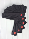Stripy leggings in Fine Stripe Grey for kids and babies - soft cotton jersey - isabee.co.uk