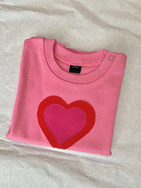 Baby Heart T shirt Pink isabee