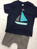 Shorts - Navy and Cream Stripes