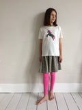 Isabee Unicorn T-shirt - cream 100% cotton top for girls