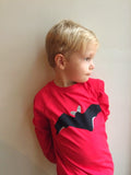 Bat - Kids Long Sleeved T-shirt - Red