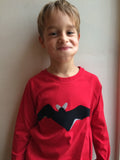 Bat - Kids Long Sleeved T-shirt - Red