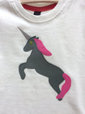 Isabee Unicorn T-shirt - cream 100% cotton top for girls