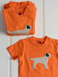 Isabee Baby Labrador t-shirt (Orange) - 100% organic cotton