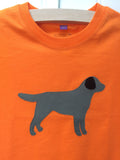 Isabee Labrador t-shirt (Orange) - 100% organic cotton
