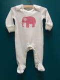 Newborn Elephant Sleepsuit with Mitts