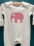 Newborn Elephant Sleepsuit with Mitts