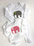 Newborn Elephant Sleepsuit with Mitts