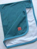 Newborn Set - Rabbit Babygrow & Cotton Blanket - Teal