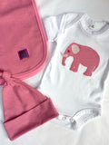 Newborn Set - Cotton Blanket, Hat & Babygrow