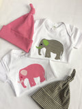 Newborn Set - Cotton Blanket, Hat & Babygrow