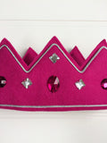 Queen Crown for kids - fuschia pink - handmade by Isabee.co.uk