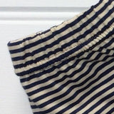 Stripy leggings in Navy and Cream for kids and babies - soft cotton jersey - isabee.co.uk