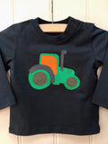 Baby Tractor - Long Sleeved T-shirt - Blue