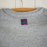 Cat Applique T-shirt - womens fit - Grey
