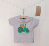 Baby Tractor T-shirt - Grey