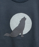 Wolf Applique T-shirt - unisex - Washed Navy