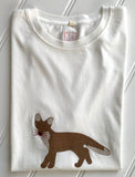 Fox - Applique T-shirt - unisex - Cream