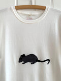 Mouse - Applique T-shirt - unisex - Cream