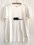 Mouse - Applique T-shirt - unisex - Cream