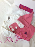 Newborn Set - Cotton Blanket, Hat & Sleepsuit with Mitts
