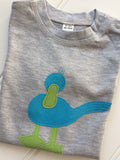 Baby Duck t-shirt for ages 3-24 months - grey melange - isabee.co.uk