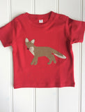 Isabee Baby Fox t-shirt (Red) - 100% Fairtrade cotton