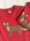 Isabee Baby Fox t-shirt (Red) - 100% Fairtrade cotton