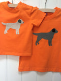 Isabee Labrador t-shirt for babies and children (Orange)