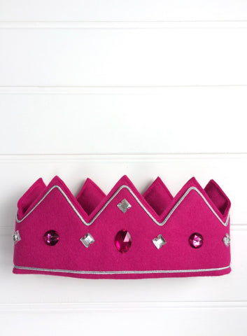 Queen Crown for kids - fuschia pink - handmade by Isabee.co.uk