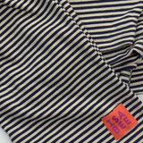 Stripy leggings in Navy and Cream for kids and babies - soft cotton jersey - isabee.co.uk