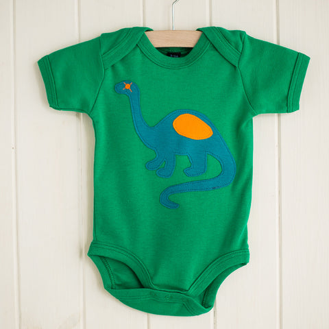 Baby Dinosaur - Short Sleeved Applique Bodysuit