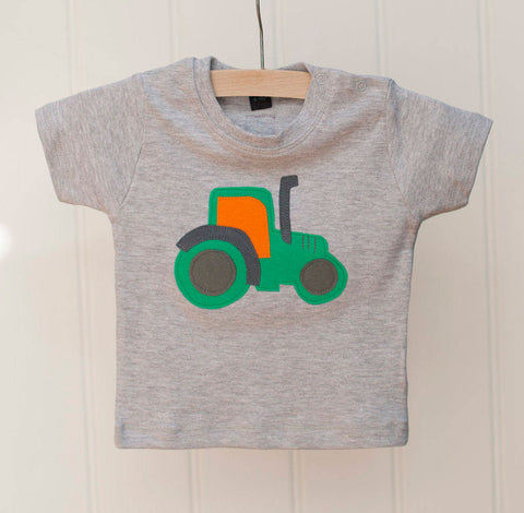Baby Tractor T-shirt - Grey