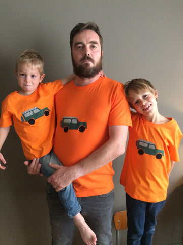 Parent, Baby and Child jeep T-Shirt Set